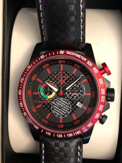 Pre-owned Gv2 $2095  By Gevril Men's Limited Edition Scuderia Chrono 45mm Swiss Watch 9916