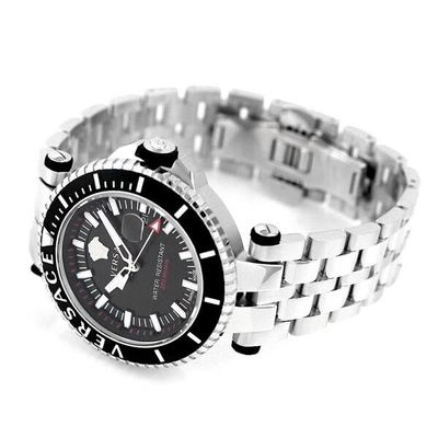 Pre-owned Versace $2095  Men's V-race Diver Black 46mm Dial 200 Meter Swiss Watch Veak00318