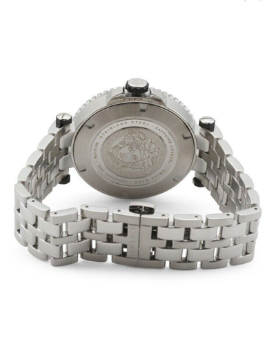 Pre-owned Versace $2095  Men's V-race Diver Blue 46mm Dial 200 Meter Swiss Watch Veak00418