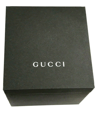 Pre-owned Gucci $1150 Authentic  Men's Black 44mm Polished Stainless Steel Watch Ya126278