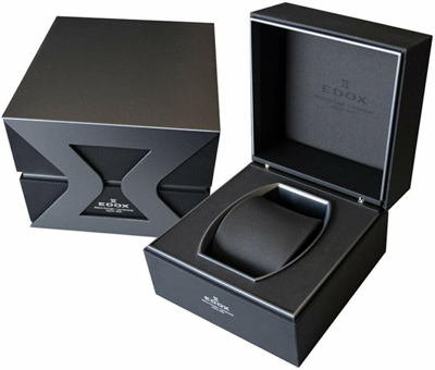 Pre-owned Edox $740  Men's Chronorally-s Black 44mm Chronograph Swiss Watch 10227 3m Nbn