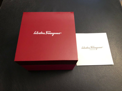 Pre-owned Ferragamo $1095 Salvatore  Men's Blue/red Bezel 43mm Swiss Made Watch Sfyk00520