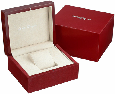 Pre-owned Ferragamo $1495 Salvatore  Men's Black 43mm Dial 200m Swiss Made Watch Ff3130014