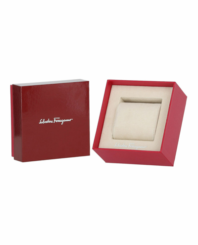 Pre-owned Ferragamo $1095 Salvatore  Men's Blue/red Bezel 43mm Swiss Made Watch Sfyk00520