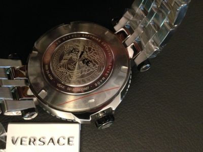 Pre-owned Versace $2095  Men's V-race Diver Black 46mm Dial 200 Meter Swiss Watch Veak00318