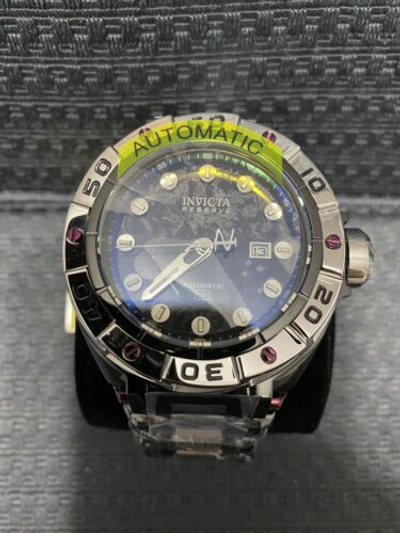 Pre-owned Invicta 53mm Reserve Ripsaw Automatic Carbon Fiber Dial 2 Tone Watch,model38839