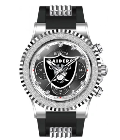 Pre-owned Invicta Nfl Las Vegas Raiders Lady Women's 39mm Crystals Chronograph Watch 42753