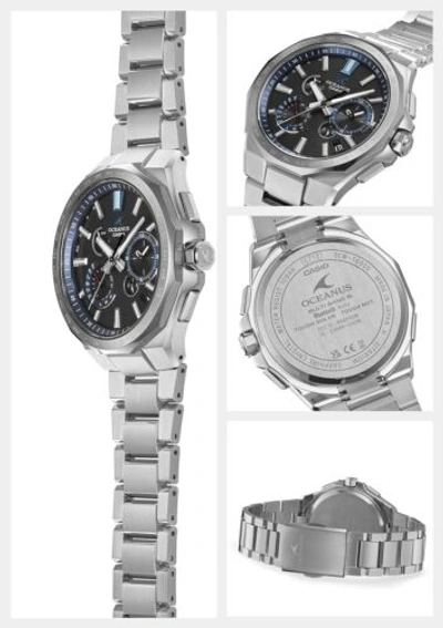 Pre-owned Casio Oceanus Ocw-t6000-1ajf Bluetooth Radio Solar Titanium Watch Men Japan