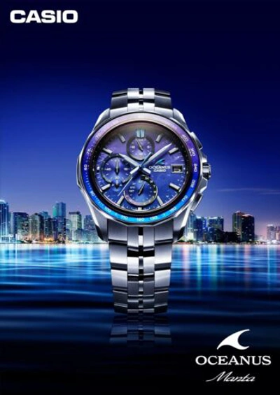 Pre-owned Casio Oceanus Ocw-s7000c-2ajf Japan Limited Bluetooth Manta Slim Case Watch Men