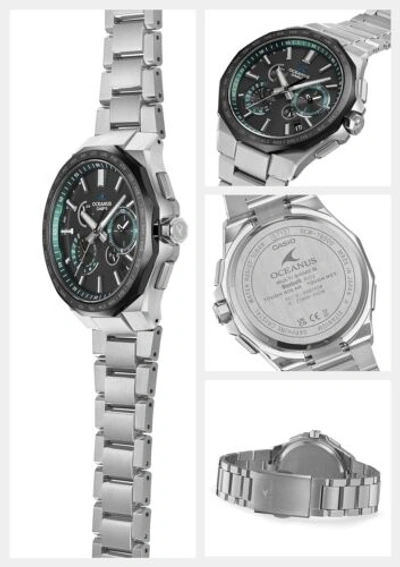 Pre-owned Casio Oceanus Ocw-t6000a-1ajf Radio Solar Bluetooth Titanium Watch Men Japan