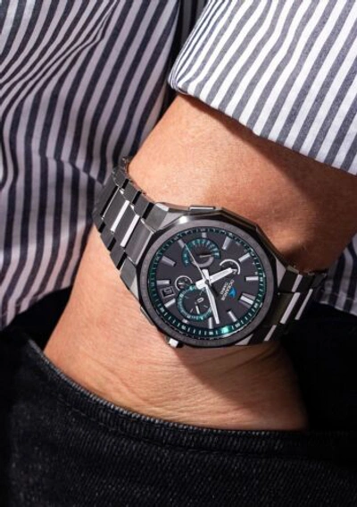Pre-owned Casio Oceanus Ocw-t6000a-1ajf Radio Solar Bluetooth Titanium Watch Men Japan