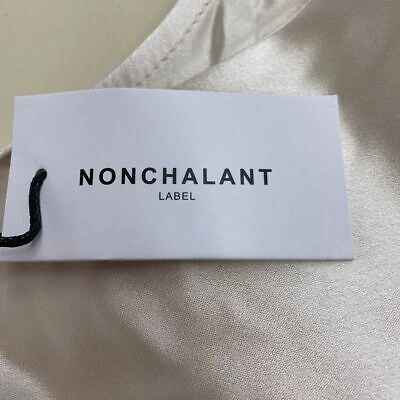 Pre-owned Nonchalant Label Emilia Blouse Women's Size Xs Champagne In White