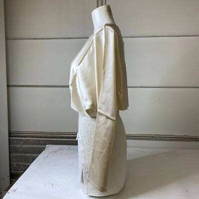 Pre-owned Nonchalant Label Emilia Blouse Women's Size Xs Champagne In White