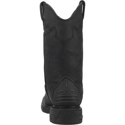 Pre-owned Dan Post Blayde Waterproof Black Square Toe Leather Boot