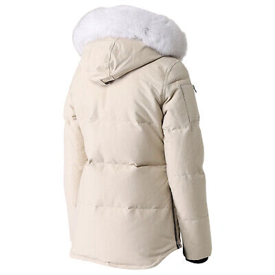 Pre-owned Moose Knuckles 3q Jacket Lds Womens Style : Mk2229l3q In Bone W/natural