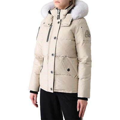 Pre-owned Moose Knuckles 3q Jacket Lds Womens Style : Mk2229l3q In Bone W/natural