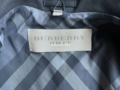 Pre-owned Burberry 100% Authentic  Women's Black Rushfield Wool Blend Coat Us 10 Eu 44