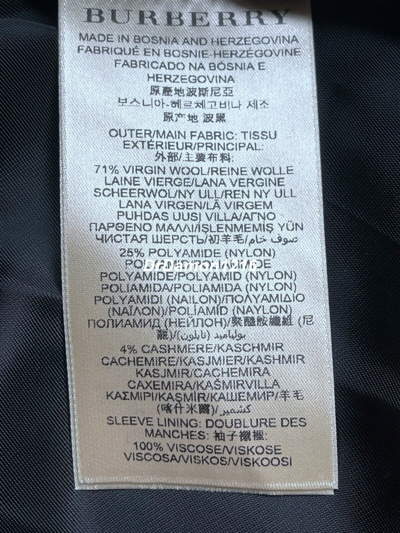 Pre-owned Burberry 100% Authentic  Women's Black Rushfield Wool Blend Coat Us 10 Eu 44