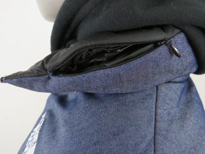 Pre-owned The North Face Womens  1992 92 Reversible Nuptse 600-down Hooded Jacket Denim In Blue