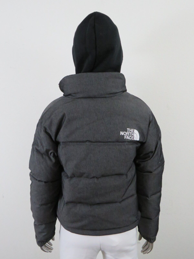 Pre-owned The North Face Womens  1992 92 Reversible Nuptse 600-down Hooded Jacket Black In Black Denim