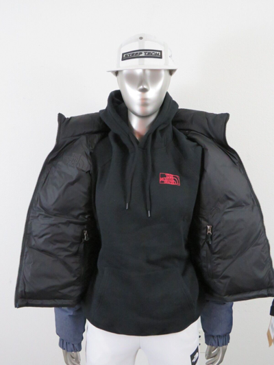 Pre-owned The North Face Womens  1992 92 Reversible Nuptse 600-down Hooded Jacket Denim In Blue