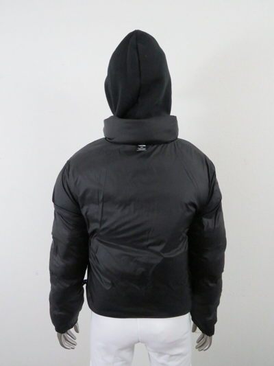 Pre-owned The North Face Womens  1992 92 Reversible Nuptse 600-down Hooded Jacket Black In Black Denim
