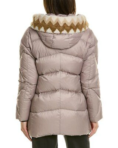Pre-owned Postcard Post Card Banff Down Coat Women's Beige 40