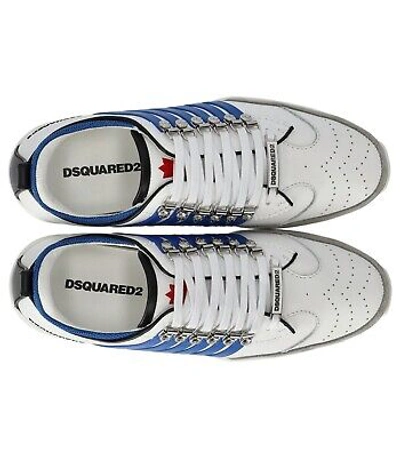 Pre-owned Dsquared2 Legendary White Blue Sneaker Man