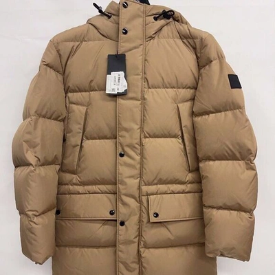 Pre-owned Hugo Boss Down-filled Parka Jacket With Water-repellent Finish Beige