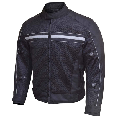 Pre-owned Wicked Stock Motorcycle Jacket-summer Motorcycle Jacket-ce Armor Mbj051 In Black