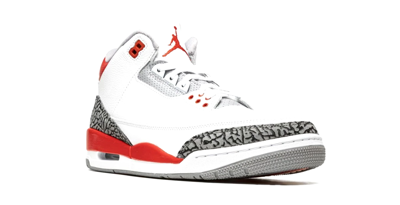 Pre-owned Jordan Air  3 Retro Fire Red Cement Grey 2022 Dn3707-160 Authentic