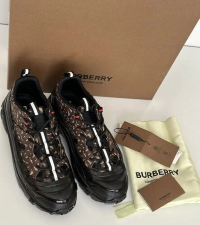 Pre-owned Burberry $870  Arthur Mens Bridal Brown Leather Sneakers 8 Us (41) 8021778 It