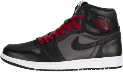 Pre-owned Jordan 555088-060 Nike Air  1 Retro High Og Black Gym Red Satin Metallic (men's)