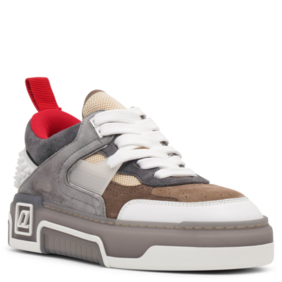 Shop Christian Louboutin Astroloubi Grey Sneakers