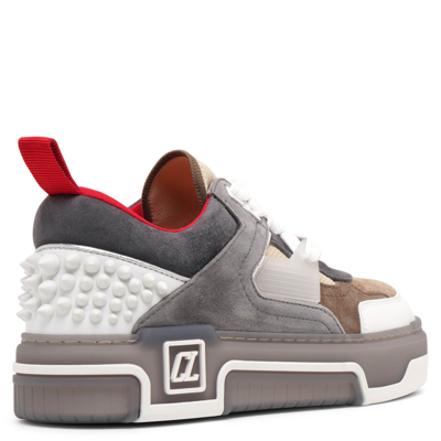 Shop Christian Louboutin Astroloubi Grey Sneakers