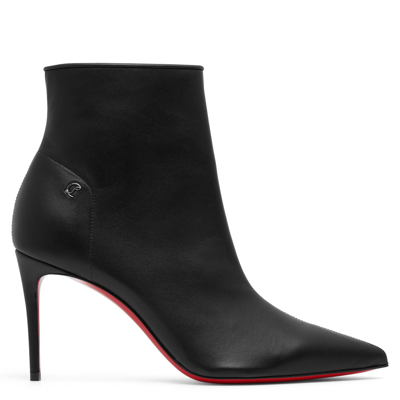 Shop Christian Louboutin Sporty Kate 85 Black Leather Ankle Boots