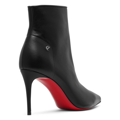 Shop Christian Louboutin Sporty Kate 85 Black Leather Ankle Boots
