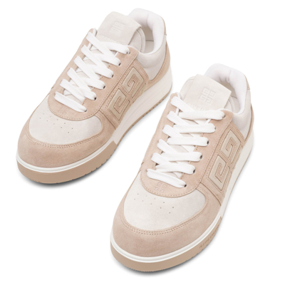 Shop Givenchy G4 Low-top Beige Sneakers