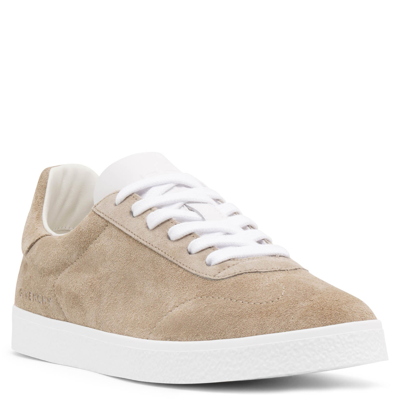 Shop Givenchy Town Low-top Beige Suede Sneakers