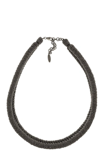 Shop Brunello Cucinelli Necklace In Jewellery In Black