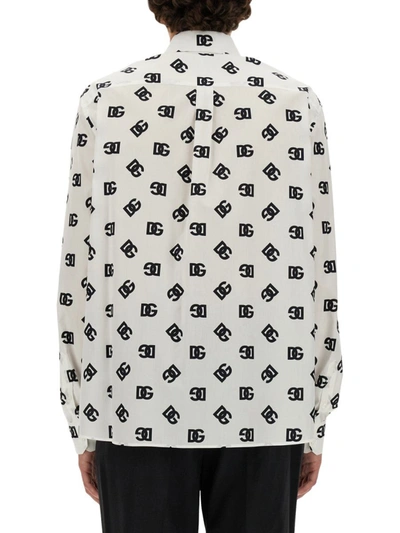 Shop Dolce & Gabbana Dg Logo Shirt All Over In Multicolour