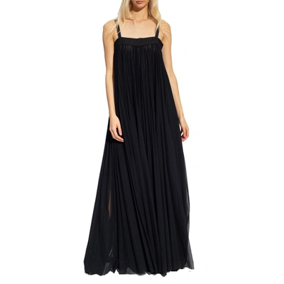 Shop Dolce & Gabbana Maxi Pleated Dress