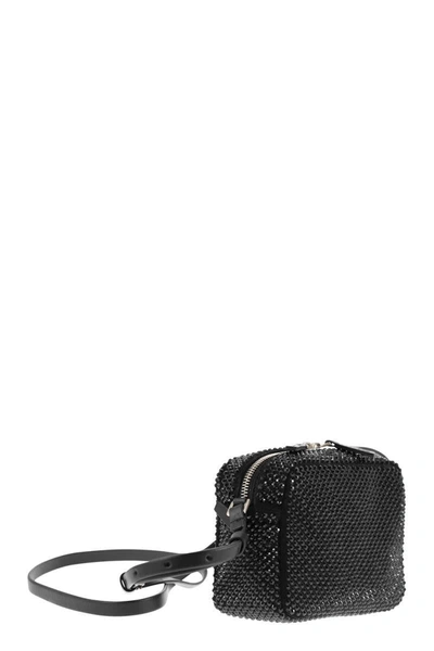 Shop Fabiana Filippi Leather Camera Bag In Black