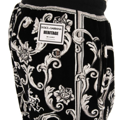 Shop Dolce & Gabbana Velvet Jogging Pants