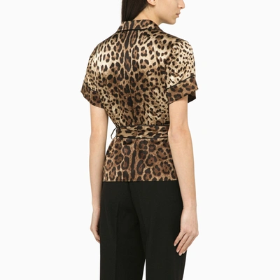 Shop Dolce & Gabbana Dolce&gabbana Leopard Print Silk Shirt