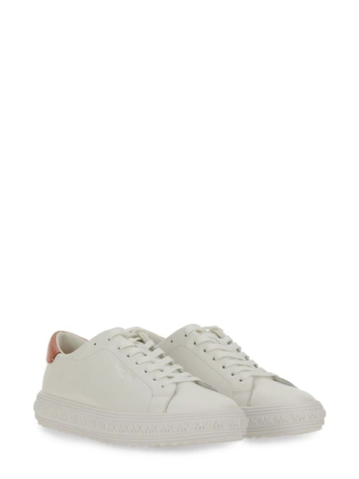 Shop Michael Michael Kors Leather Sneaker In White
