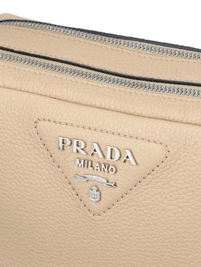Shop Prada Handbags In Sand