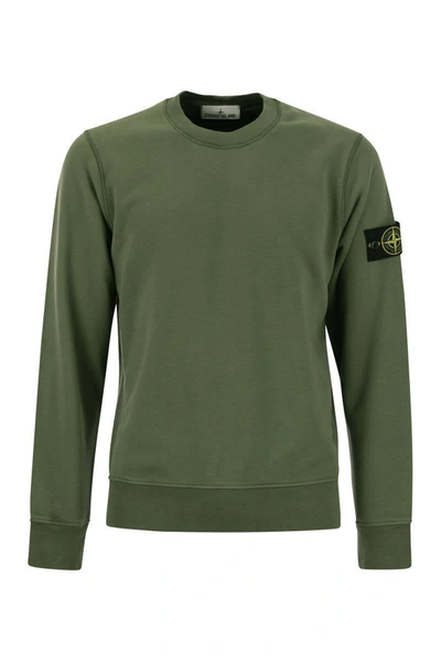 Shop Stone Island Round-neck Sweatshirt In Green