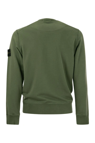 Shop Stone Island Round-neck Sweatshirt In Green
