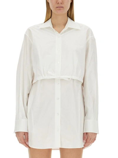 Shop Alexander Wang T T By Alexander Wang Shirt Dress In White